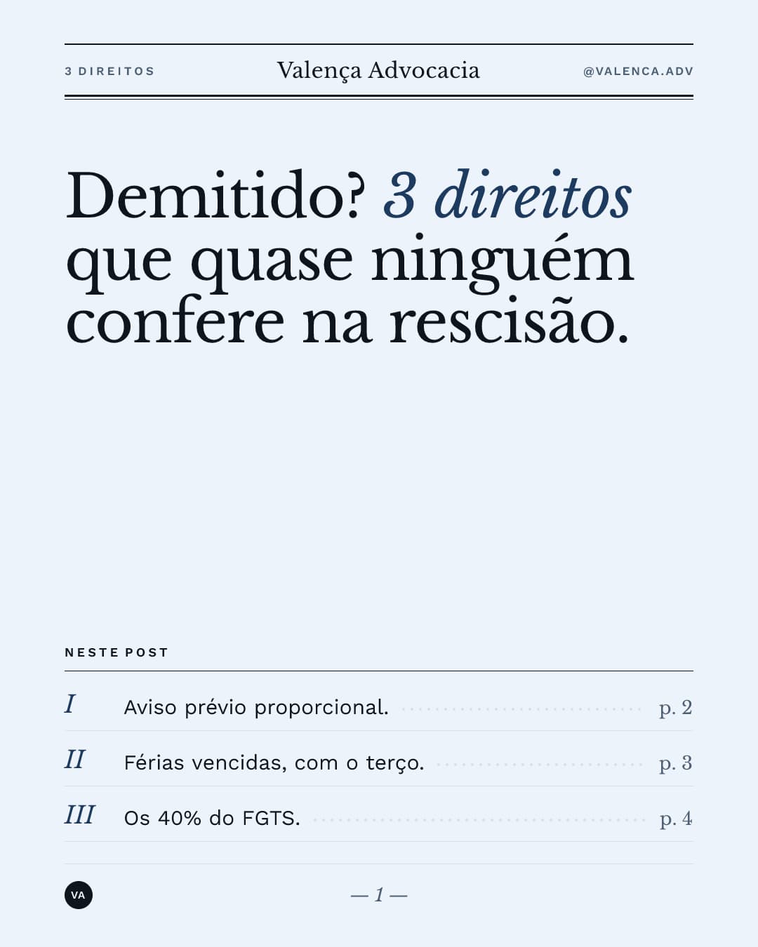 Carrossel de exemplo para advocacia
